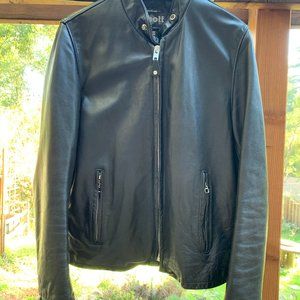 Schott 654VN Vintaged Cowhide Cafe Racer Leather Jacket